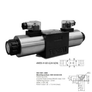Válvula direcional hidráulica com acionamento elétrico 4WE6-H-60-G24-NZ4L