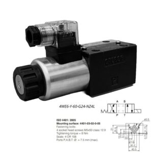 Válvula direcional hidráulica com acionamento elétrico 4WE6-Y-60-G24-NZ4L