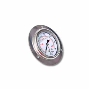 Manômetro em aço inox com glicerina - MAN 60MM FL -ESC. 0-400BAR X PSI - HORIZONTAL -C/ LOGO (IMP)