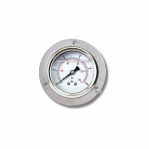 Manômetro em aço inox com glicerina - MAN 60MM FL -ESC. 0-70BAR X PSI - HORIZONTAL -S/ LOGO (IMP)