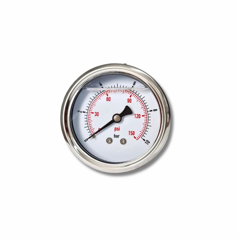 Manômetro em aço inox com glicerina - MAN 60MM - ESC. 0-70BAR X PSI - HORIZONTAL - S/ LOGO (IMP)