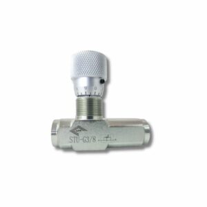 válvula controle de fluxo em linha não compensada.